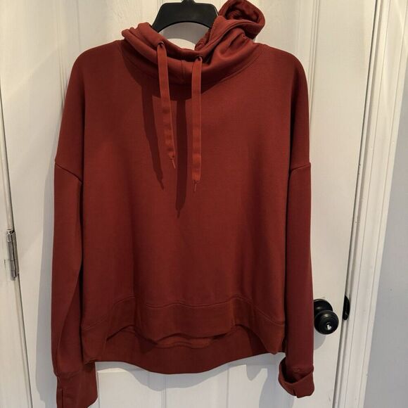 Yogalicious Crossover Hoodie Women's Size Large Orange - Picture 1 of 3